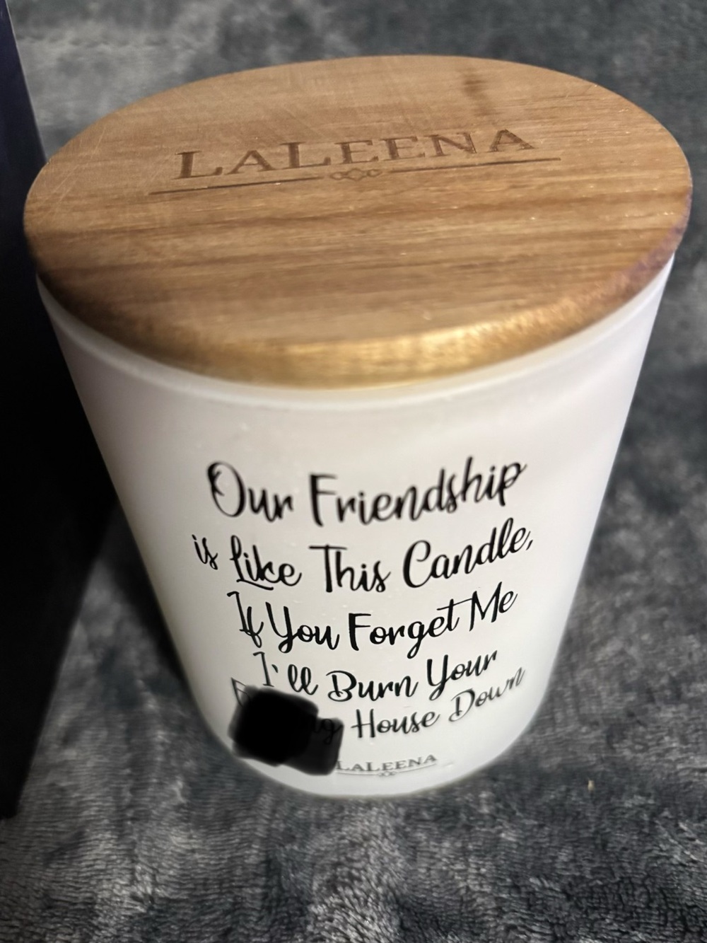 NWT Laleena White “Our Friendship is Like” Swear Word Jar Candle 14 oz- Lavender
